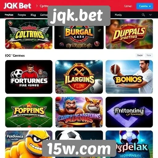 Opções de jogos disponíveis em jqk.bet